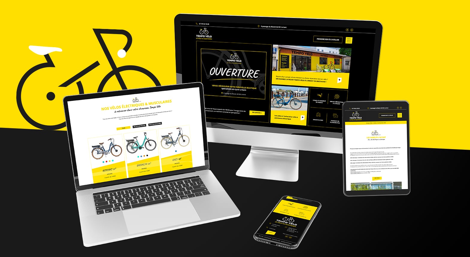 Ouverture du site internet Tempo Vélo, vente et conseils de vélos électriques et musculaires